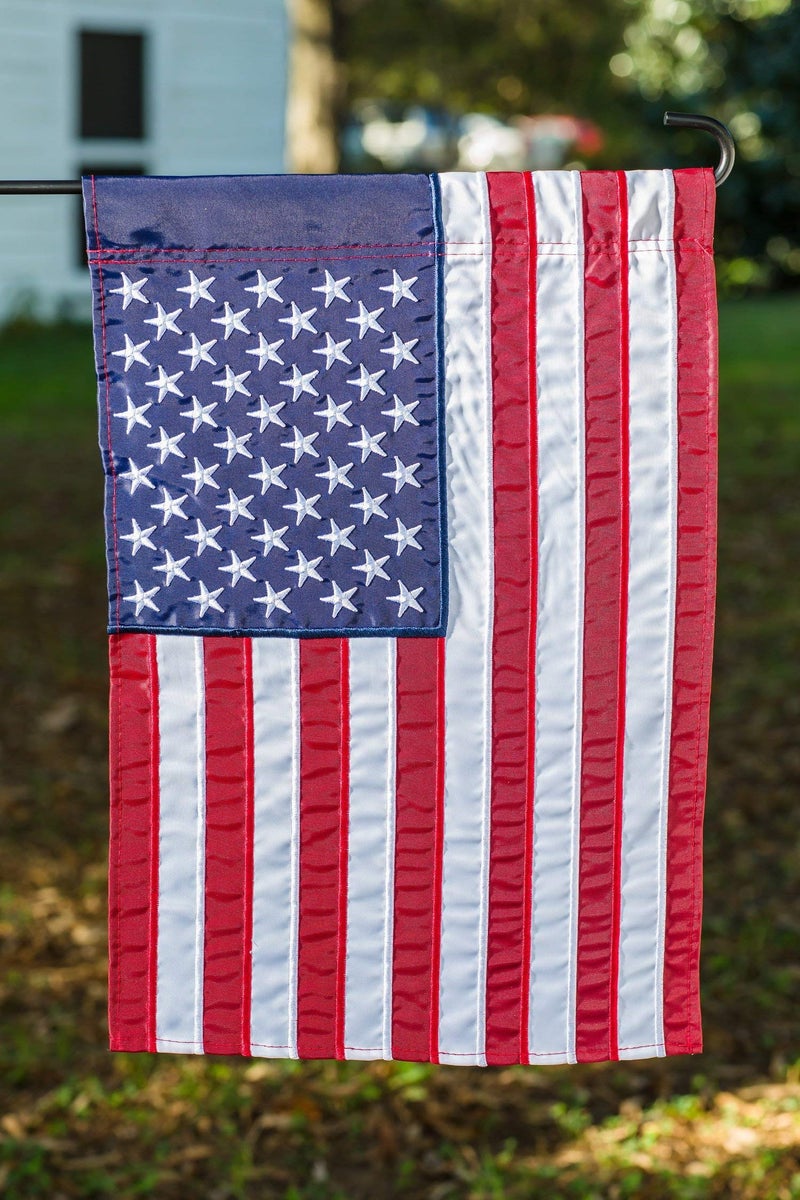 Evergreen Flag Evergreen American Flag 12x18 Double Sided | Patriotic House Flags For Outside | Small American Flag Garden Size | Embroidered Stars and Stripes | USA Residential or Commercial - Image 2